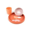 DONE BY DEER Set Mini Vajilla de silicona Happy Clouds de |Varios Colores