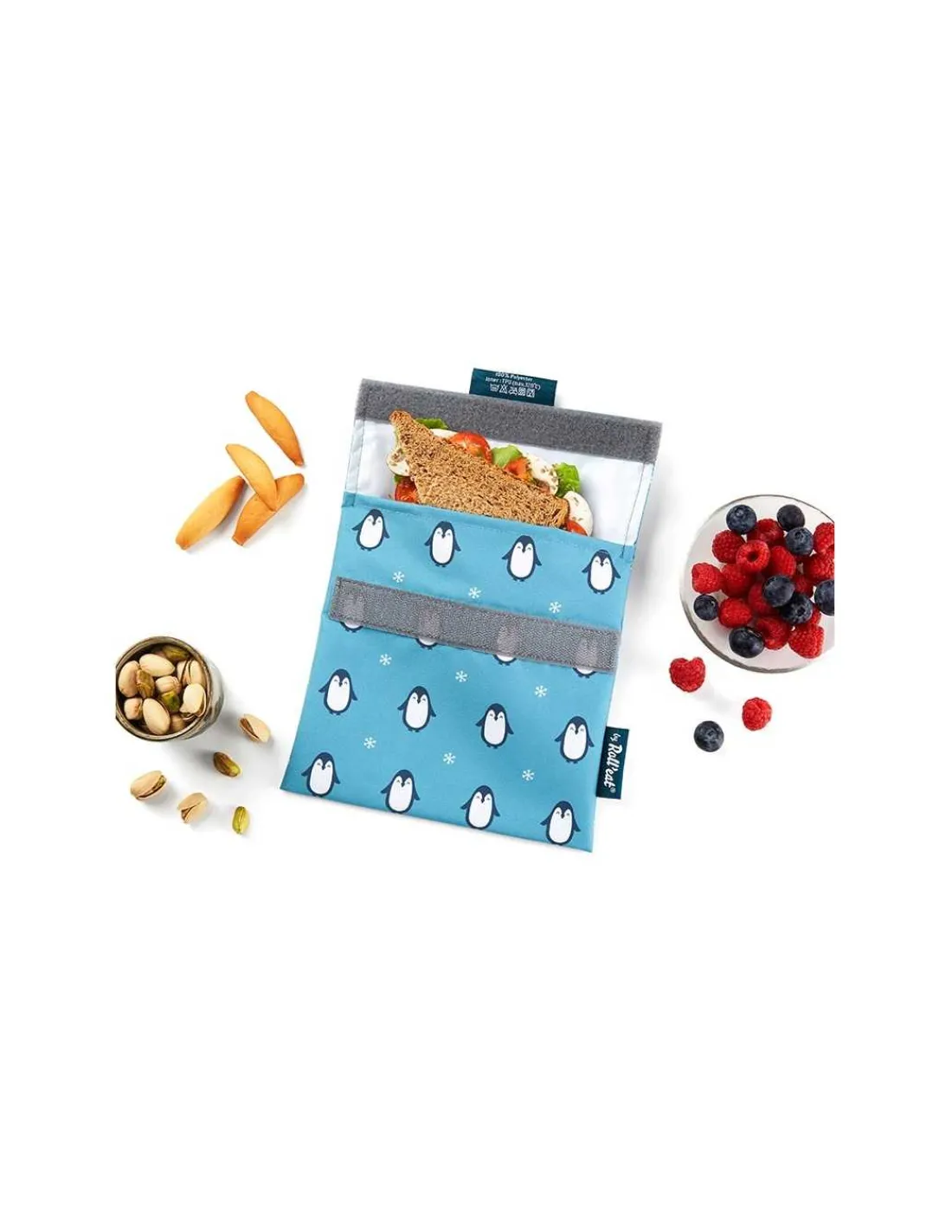 Roll Eat Snack'n'Go Pingüino - Porta Bocadillos y Snacks Reutilizable de Roll'eat