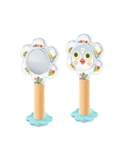 Djeco Sonajero Baby blanco con espejo de