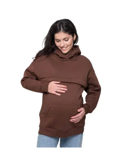 Love and Carry Sudadera de Maternidad y Lactancia - Chocolate