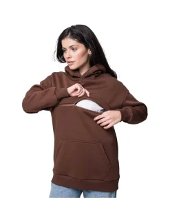 Love and Carry Sudadera de Maternidad y Lactancia - Chocolate