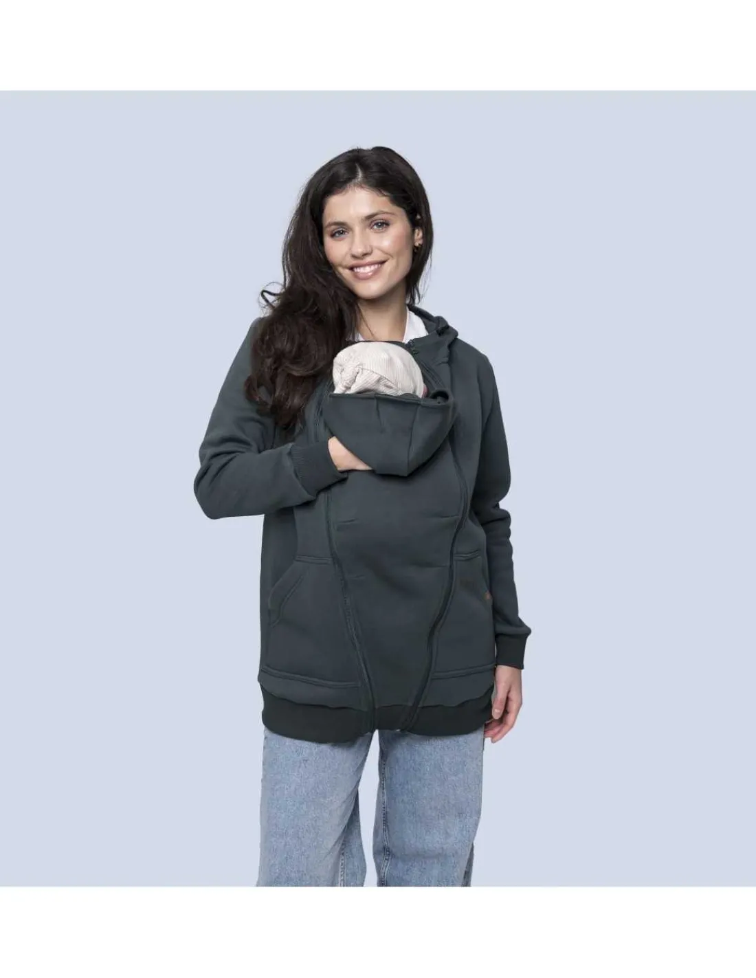 Love and Carry Sudadera de Maternidad y Porteo |Emerald