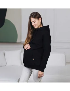Love and Carry Sudadera de Maternidad y Lactancia - Negro