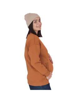 Love and Carry Sudadera Oversize de Maternidad y Lactancia - Curry