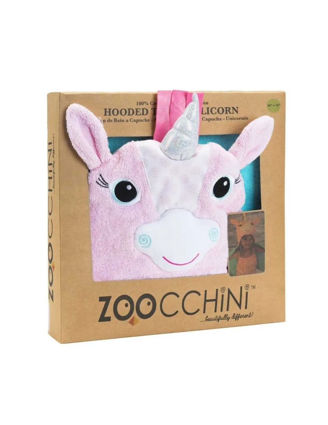 Zoocchini Toalla con capucha para niños Allie El Unicornio de