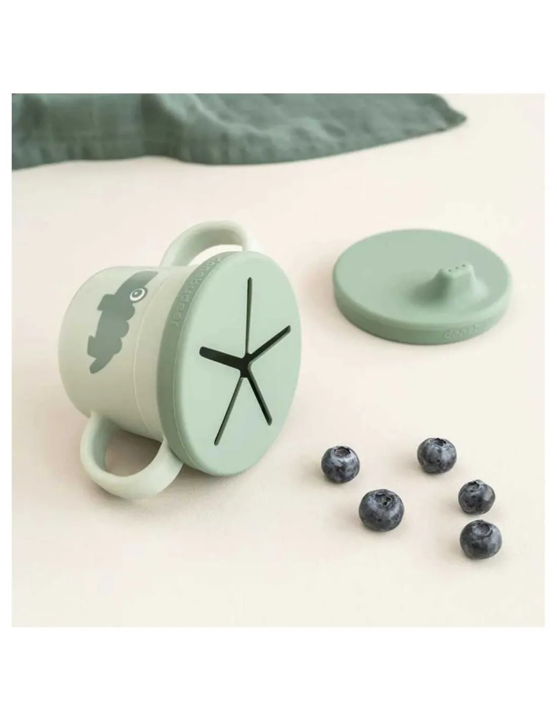 DONE BY DEER Vaso con Boquilla/Porta Snack Foodie de