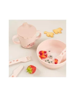 DONE BY DEER Vaso de silicona con asas - Foodie Tiny farm